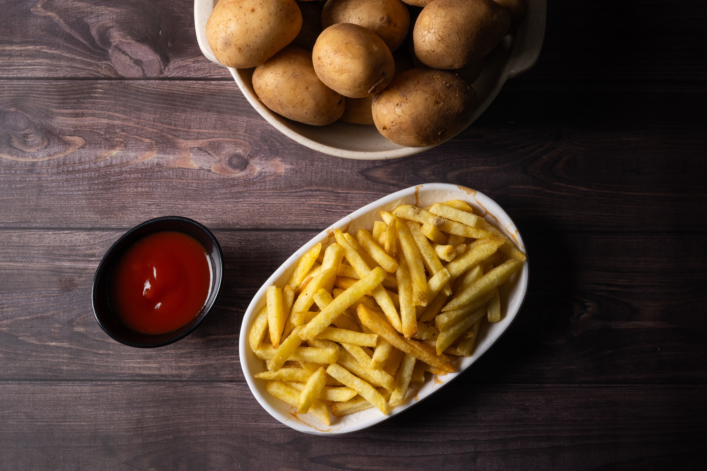 French fries product flatlay photography in Chennai