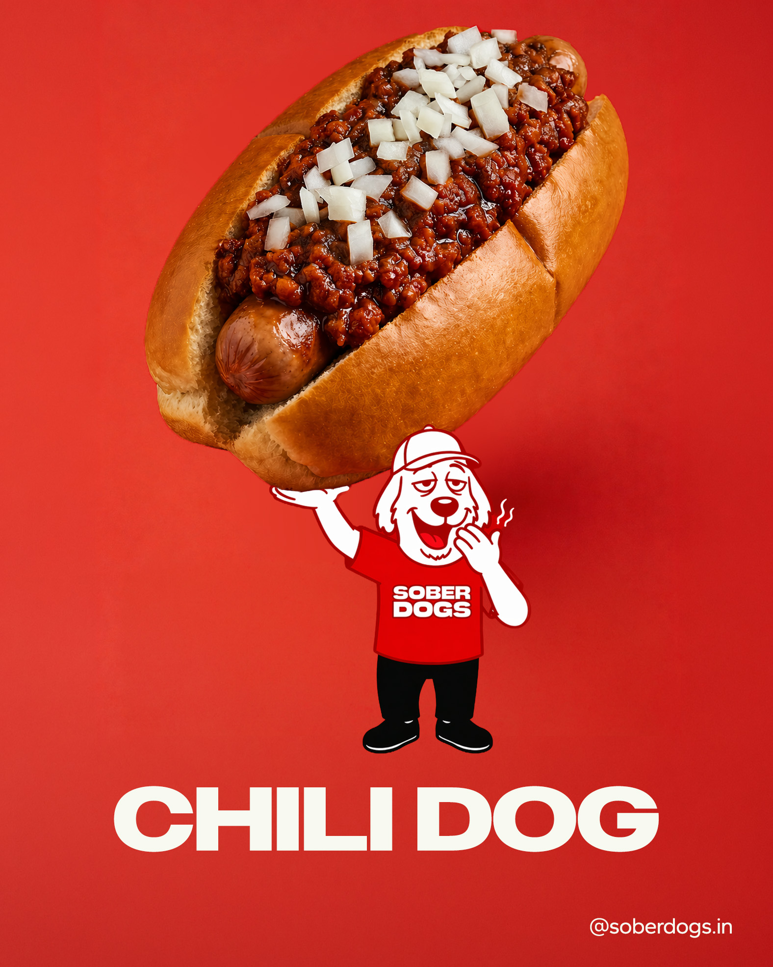 Sober Dogs chili dog social media campaign creative